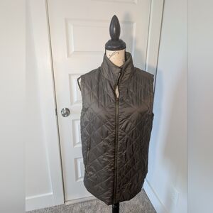 Easel Quilted Green Puffer Vest Size L